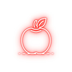 an Apple neon icon