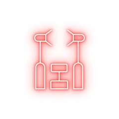 Studio lights film neon icon