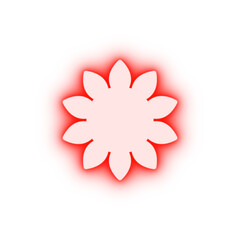 Sunflower flower neon icon