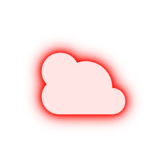 Cloud sun neon icon