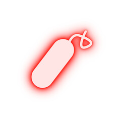 Cucumber vegetable neon icon