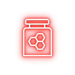 Honey bank neon icon