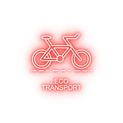 Fototapeta premium eco transport outline neon icon