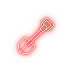 Paint brush tool neon icon