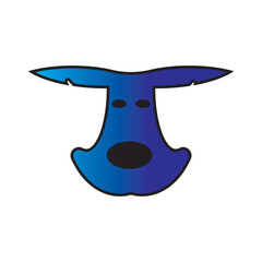 illustration vector graphic of dog face or sheep.