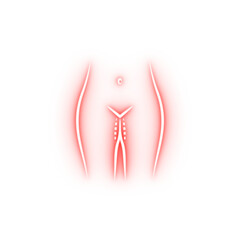 legs surgery hand drawn neon icon