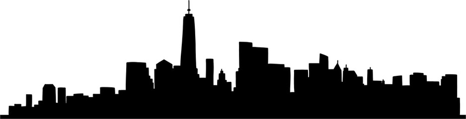 modern cityscape skyline silhouette doodle drawing