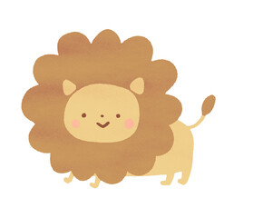 可愛いライオンのイラスト