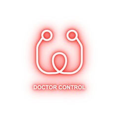 endoscope doctor control simple line neon icon