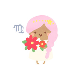 乙女座の可愛いイラスト