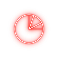 pie chart line neon icon