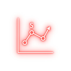 line chart line neon icon