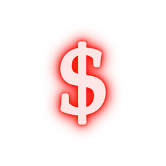 dollar sign neon icon