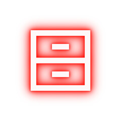 Archive neon icon