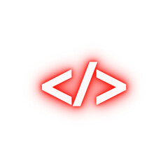 webcode character neon icon