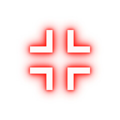 exit from full-screen mode neon icon