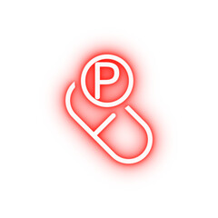 Vitamin P green neon icon