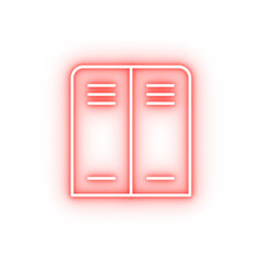 school lockers neon icon