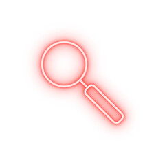 magnifier neon icon