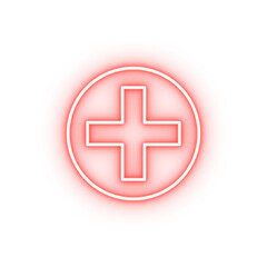 Fototapeta premium hospital sign neon icon