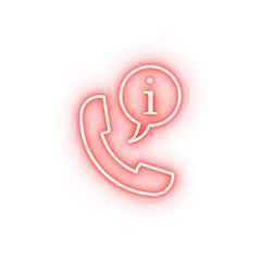 information handset neon icon