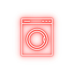 washing machine neon icon