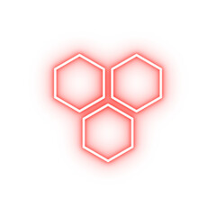 honeycomb neon icon