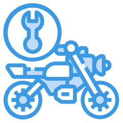 Maintenance blue outline icon