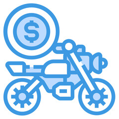 money blue outline icon