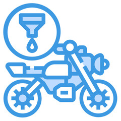 Oil Filter blue outline icon