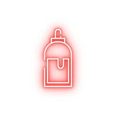 wood glue neon icon