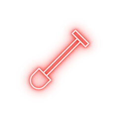shovel neon icon