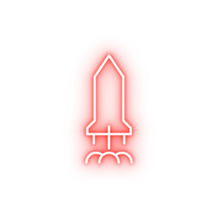 rocket neon icon