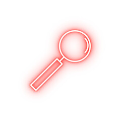 search magnifier neon icon