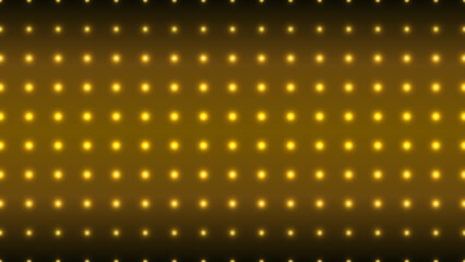 等間隔に並べられた黄色い電飾の背景