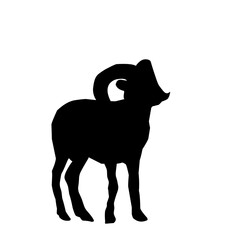 goat silhouette vector