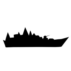 warship silhouette