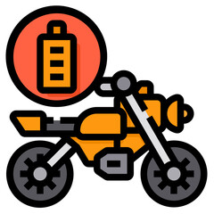 Battery filled outline icon