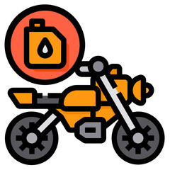Fuel filled outline icon
