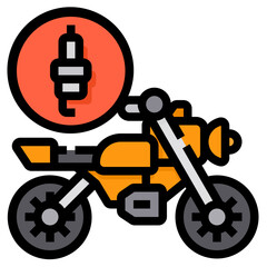 Ignition filled outline icon