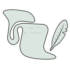 Poetry Written on Scroll Paper