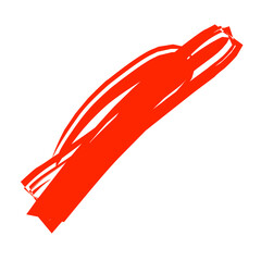 red paint stroke