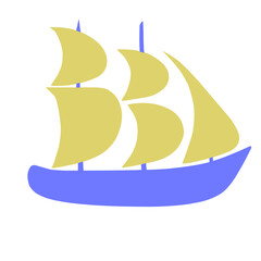 Obraz na płótnie Canvas simple boat ship