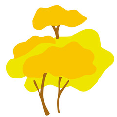 Tree with yellow leaves
