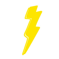 yellow lightning vector illustration