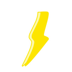 yellow lightning vector illustration