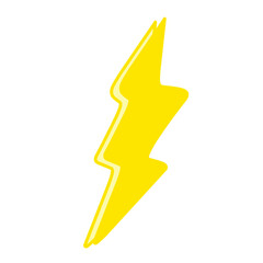 yellow lightning vector illustration