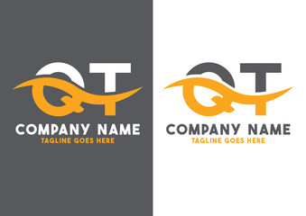 Letter QT logo design vector template, QT logo