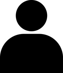 Fototapeta na wymiar Avatar icon in black. Person symbol in flat style. Man icon isolated on white background..eps