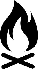 Bonfire logo template on white background..eps